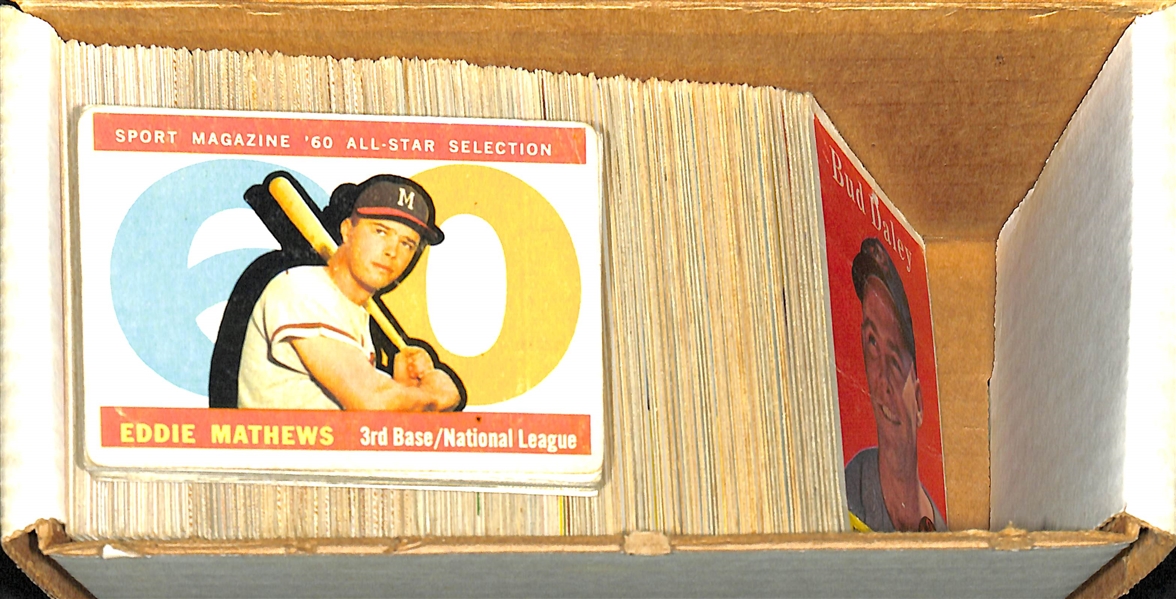 Lot Of 250 Assorted Topps Baseball Cards From 1958-1969