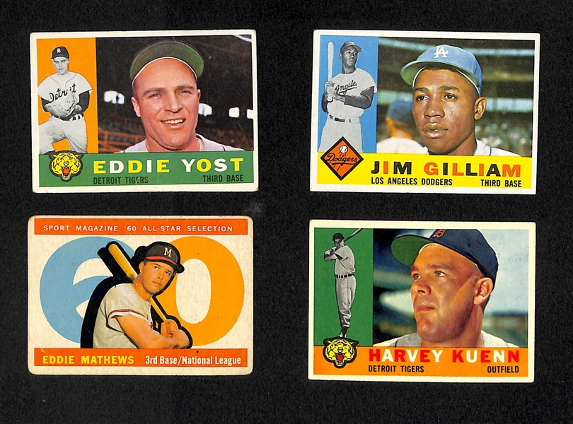 Lot Of 250 Assorted Topps Baseball Cards From 1958-1969