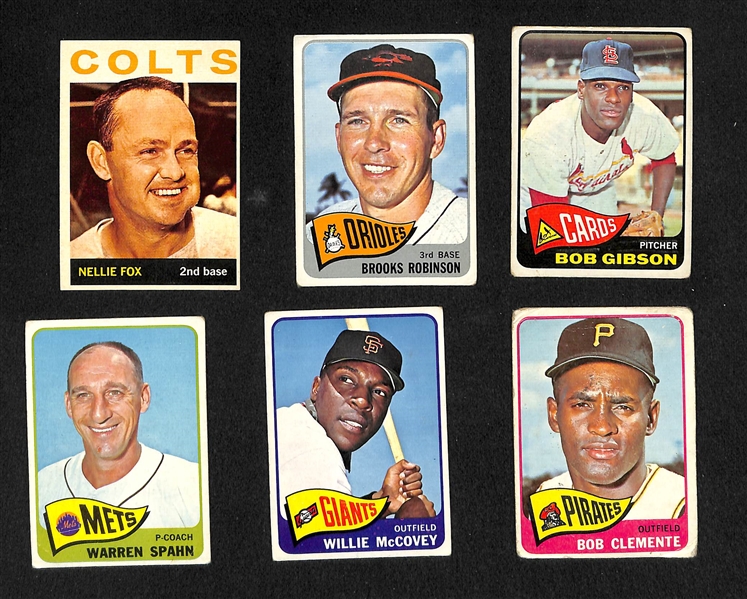 Lot Of 250 Assorted Topps Baseball Cards From 1958-1969