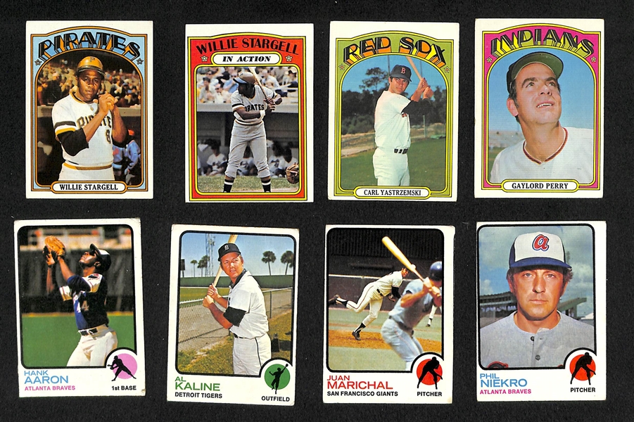 Lot Of 250+  Assorted Baseball Cards From 1972-1987