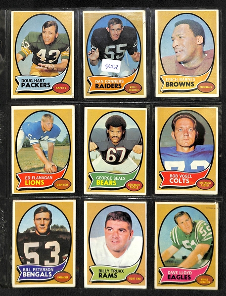 Lot Of 200+ Different Football Card From 1970-1972