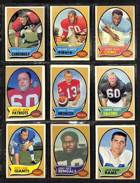 Lot Of 200+ Different Football Card From 1970-1972