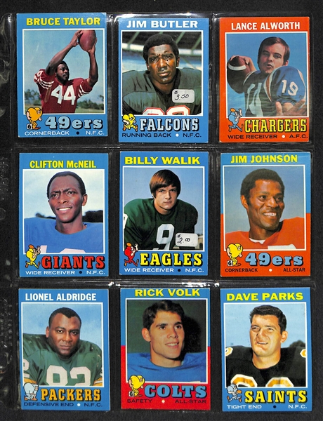 Lot Of 200+ Different Football Card From 1970-1972