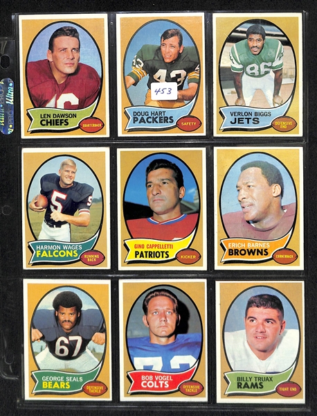 Lot Of 275 Different Football Cards From 1970-1972