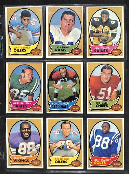 Lot Of 275 Different Football Cards From 1970-1972