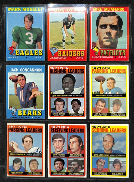 Lot Of 275 Different Football Cards From 1970-1972