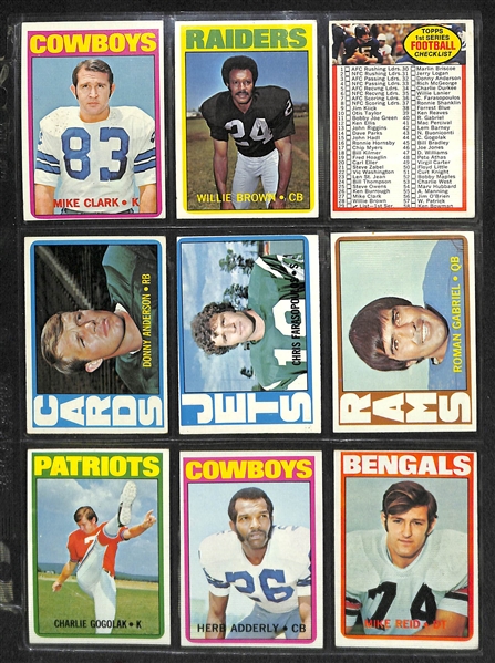 Lot Of 275 Different Football Cards From 1970-1972