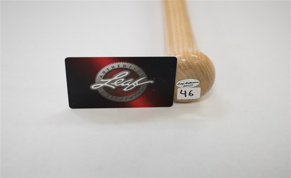 Gary Sheffied Signed & Inscribed Baseball Bat - Leaf COA