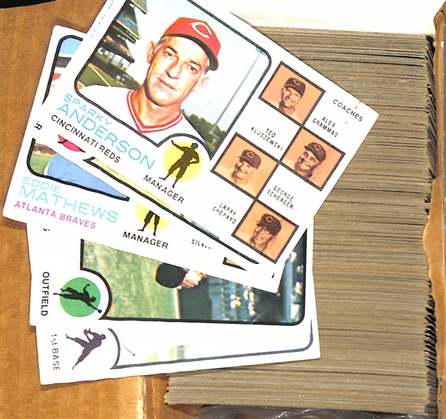 Lot Of 284 Different 1973 Topps Baseball Cards