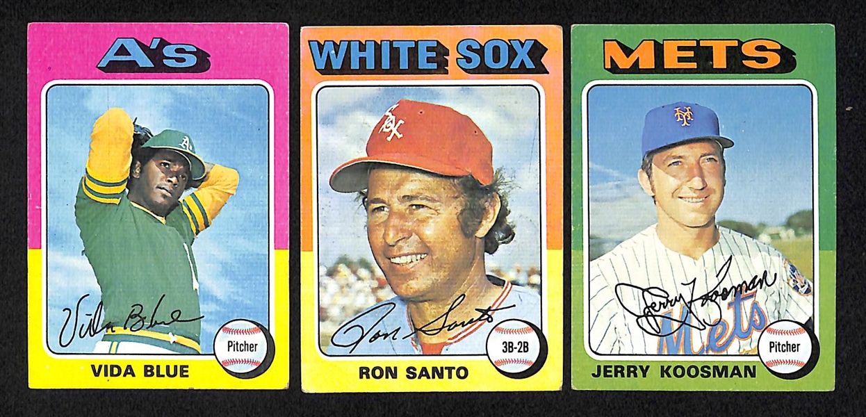 Lot Of 480 Different 1975 Topps Baseball Cards