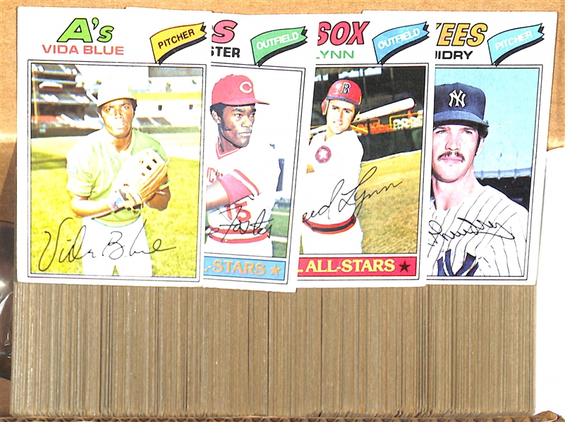 Lot Of 397 Different 1977 Topps Baseball Cards