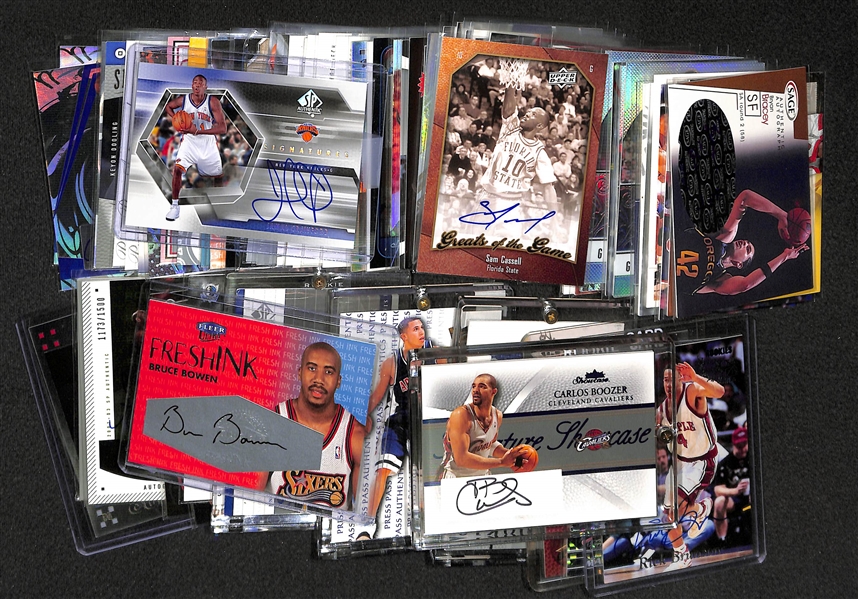 Lot Of 75 Basketball Autograph Cards