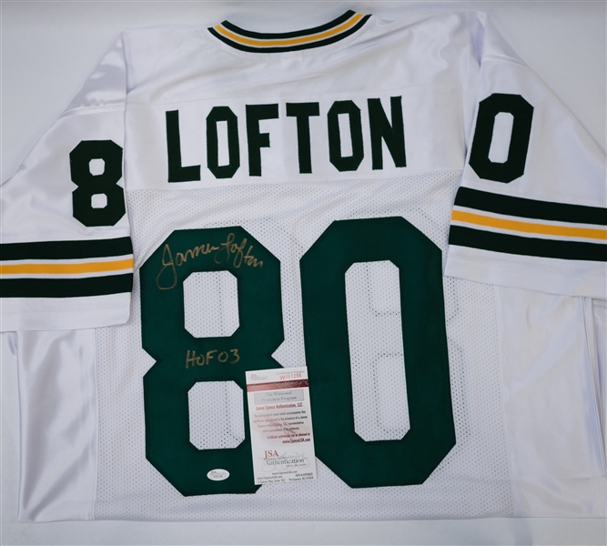 James Lofton Signed & Inscribed Jersey - JSA