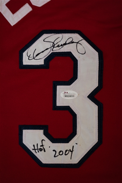 Dennis Eckersley Signed & Inscribed Mitchell & Ness Indians Jersey - JSA