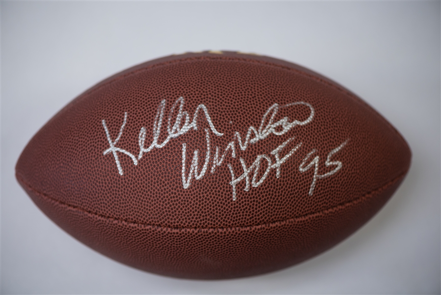Kellen Winslow & Jack Youngblood Signed and Inscribed Footballs - JSA