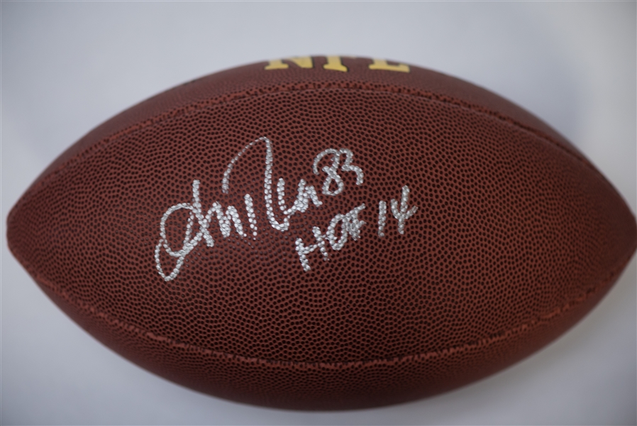 Andre Reed & Lydell Mitchell Signed and Inscribed Footballs - JSA