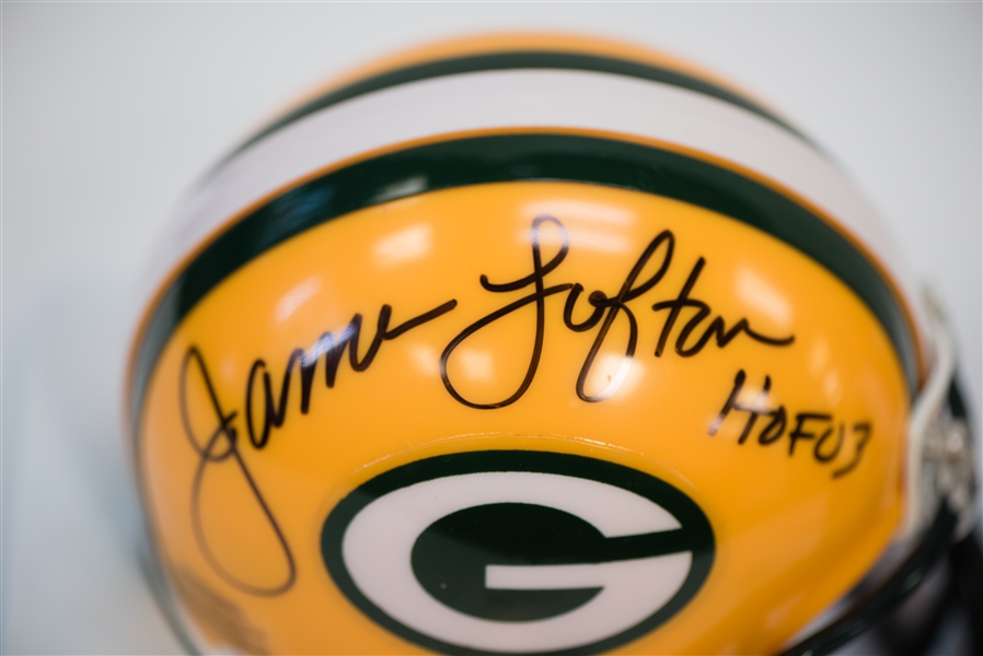 Lot Of 3 Signed Football Mini Helmets - Levy, Johnson, & Lofton - JSA