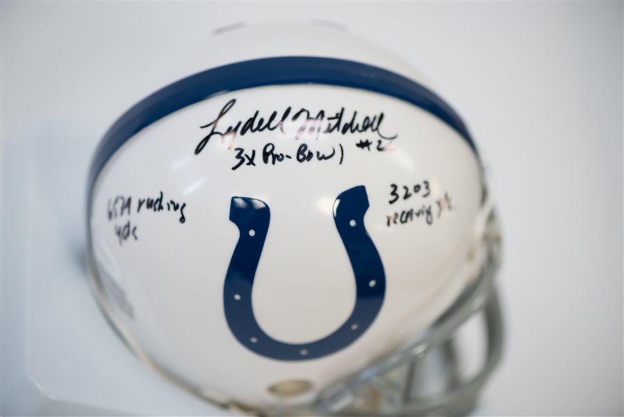 Lot Of 2 Signed & Inscribed Football Mini Helmets - Youngblood & Lydell Mitchell