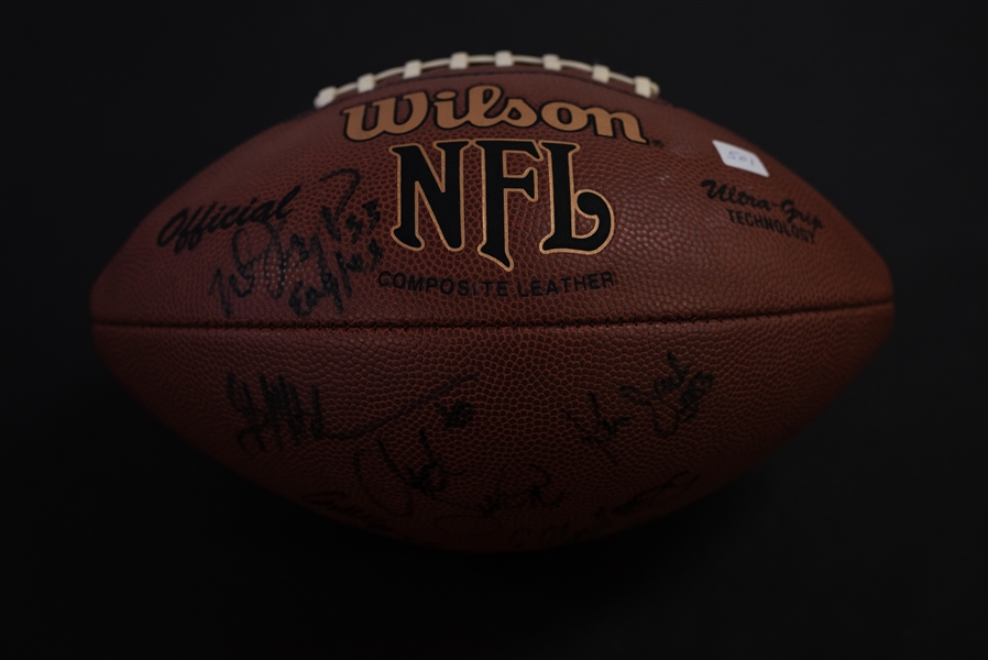 Eagles Legends Signed Football w. Wes Hopkins