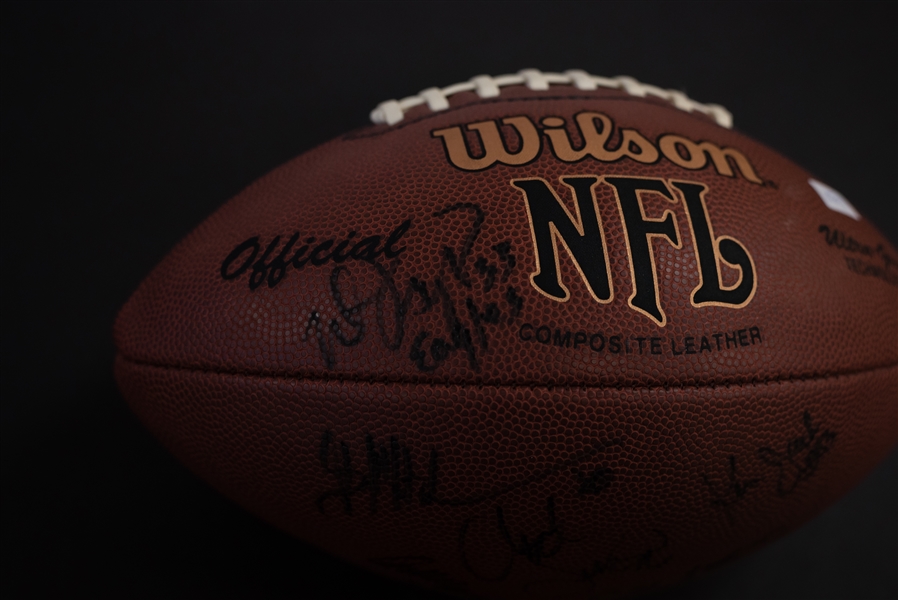 Eagles Legends Signed Football w. Wes Hopkins