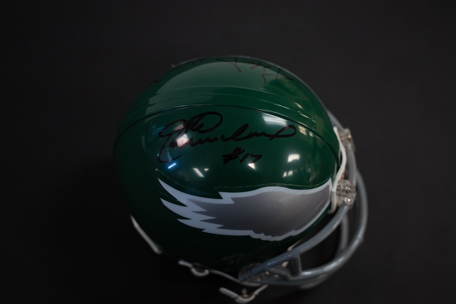 Tommy McDonald & Harold Carmichael Signed Mini Helmet