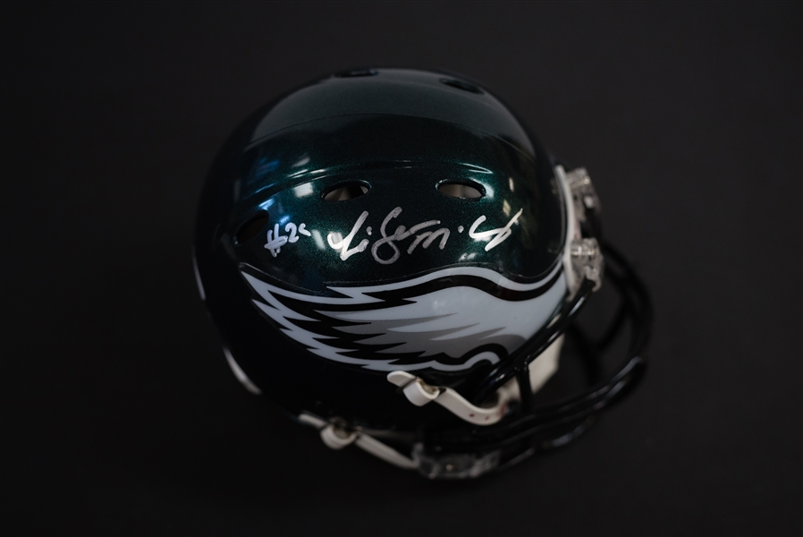 LeSean McCoy Signed Eagles Mini Helmet - JSA
