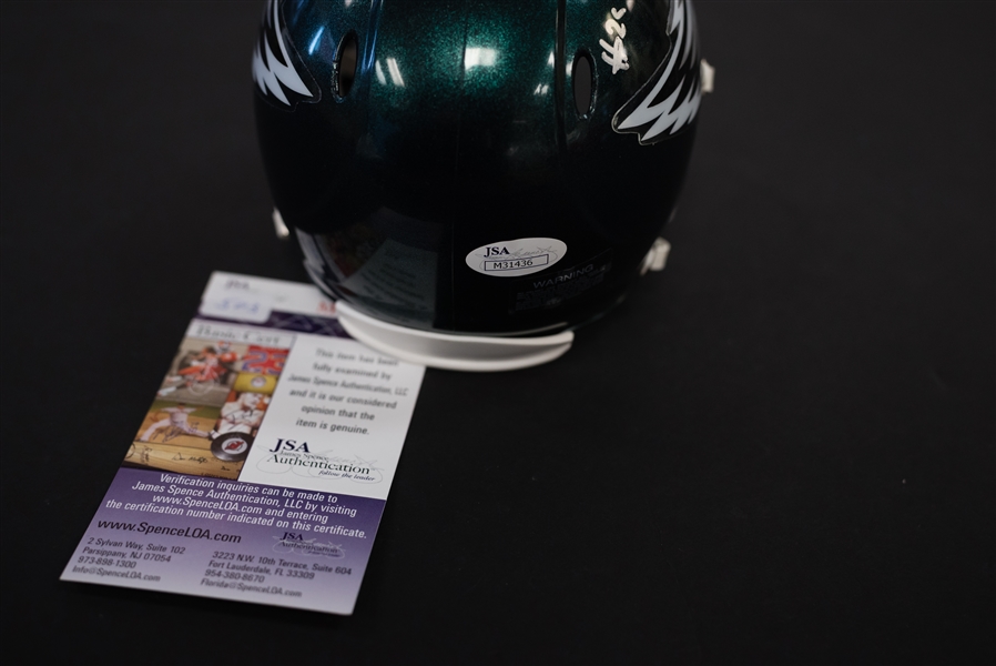 LeSean McCoy Signed Eagles Mini Helmet - JSA