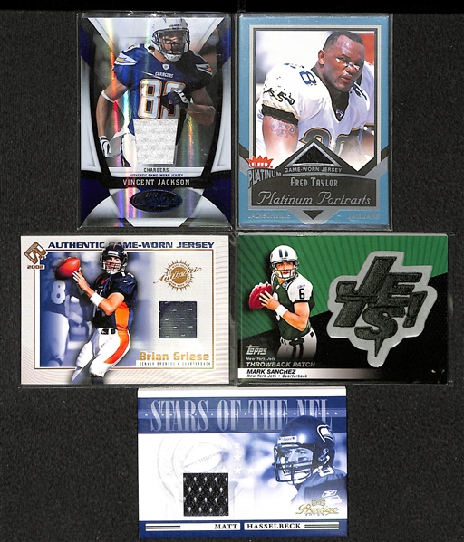 Lot Of 95 Football Insert & Relic Cards
