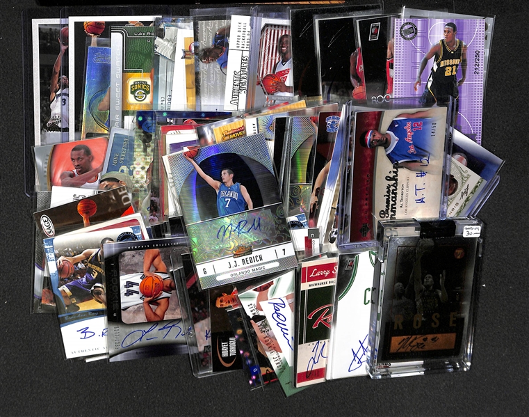 Lot Of 65 Basketball Autograph Cards