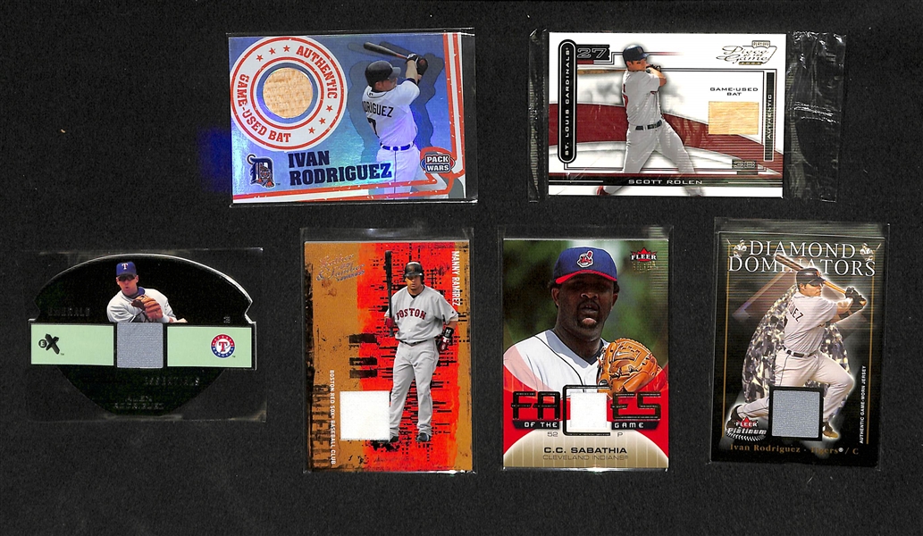 Lot Of 70 Baseball Relic Cards w. Rodriguez