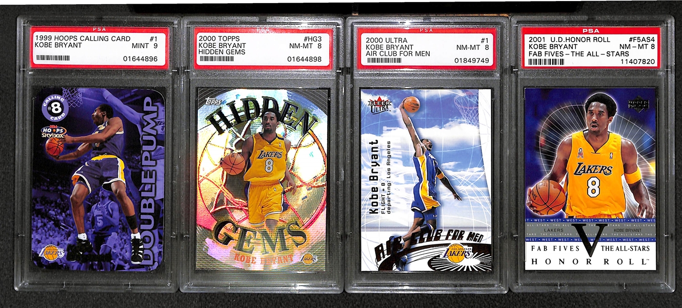 Lot Of 17 Kobe Bryant PSA Graded Cards