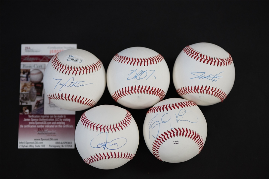 Lot of 5 Phillies Signed Baseballs w. Domonic Brown