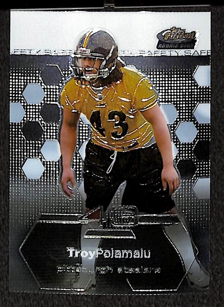 Lot Of 7 Football Stars Rookie Cards w. Polamalu