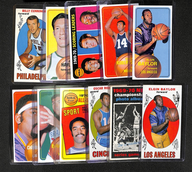 Lot Of 11 Basketball Stars Cards From 1969-71