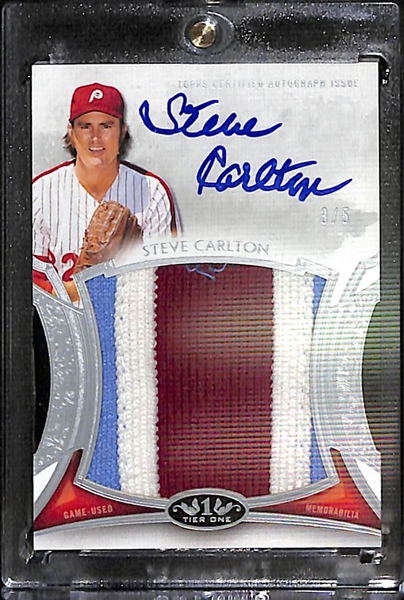 Mike Schmidt & Steve Carlton Tier One Auto Cards