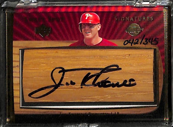 Lot Of 4 Phillies Auto Card w. Schmidt & Thome