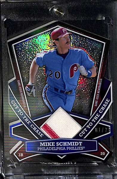 Lot Of 5 Phillies Auto & Relic Cards w. Schmidt