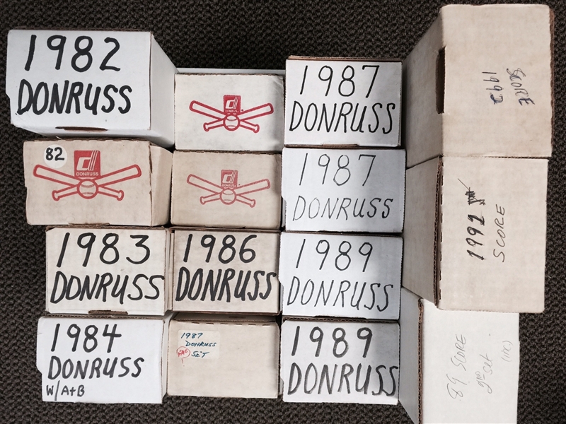 Lot of 15 Baseball Sets from 1980s – 1990s
