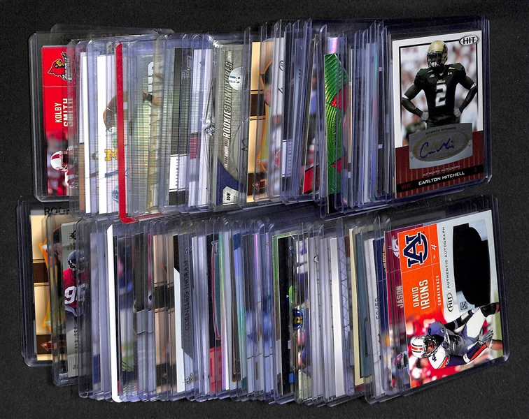 Lot Of 70 Football Auto Cards
