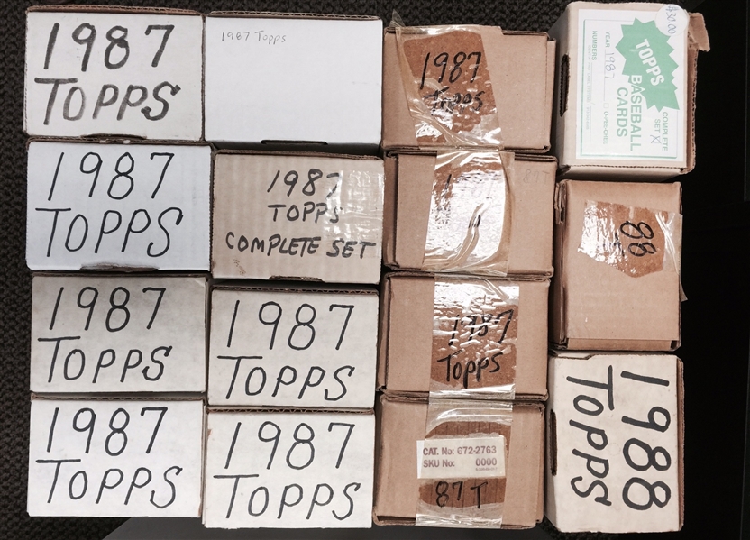 Lot of 15 Topps Baseball Card Sets from 1987 – 1988
