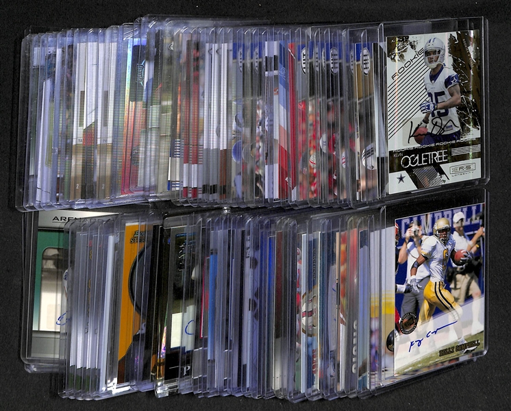Lot of 75 Football Auto Cards