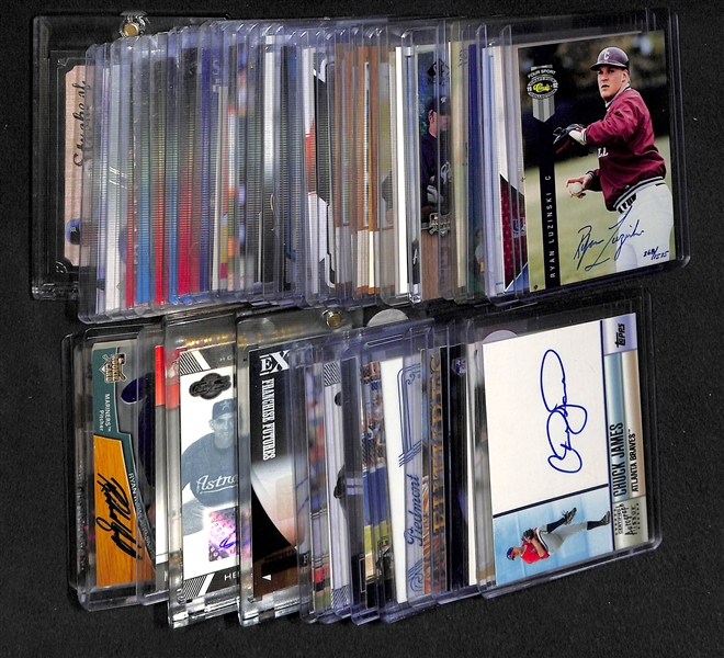 Lot Of 44 Baseball Autograph Cards