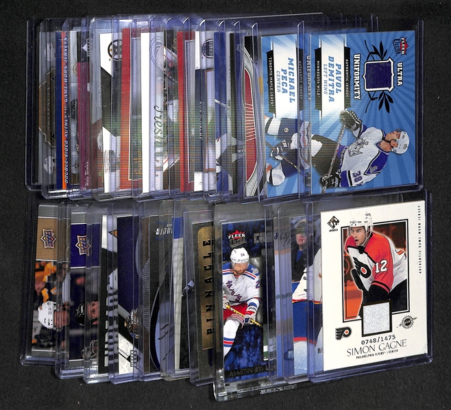 Lot Of 28 Hockey Autograph & Relic Cards