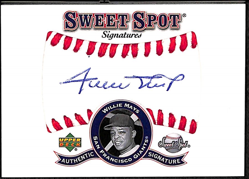 2001 Upper Deck Sweet Spot Signatures Willie Mays Auto Card