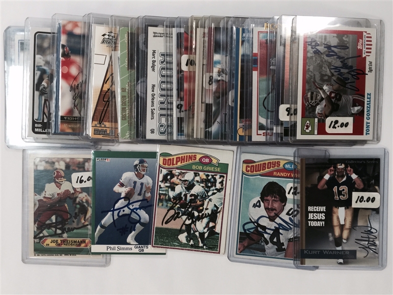 Lot of 32 Mixed Sports Signed Cards