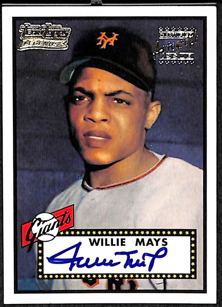 2001 Topps Team Legends Willie Mays Auto Card