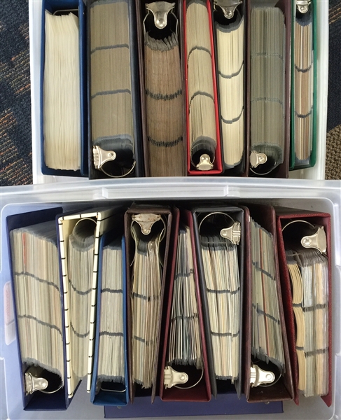 Lot of 15 Baseball Card Binders – Mostly Baseball