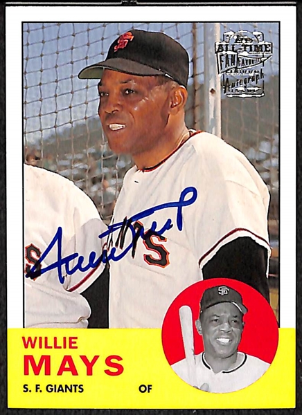 2004 Topps All-Time Fan Favorites Willie Mays Auto Card