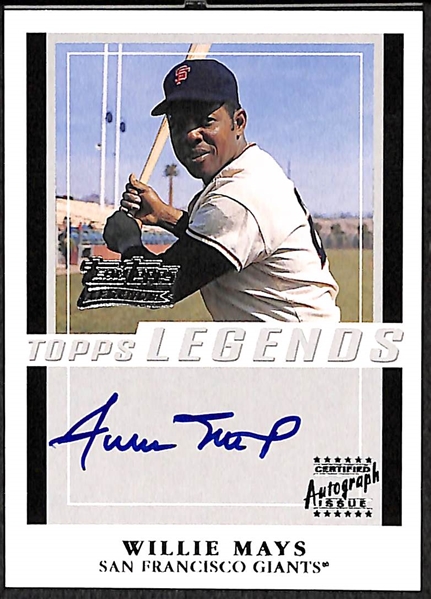 2003 Topps Team Legends Willie Mays Auto Card