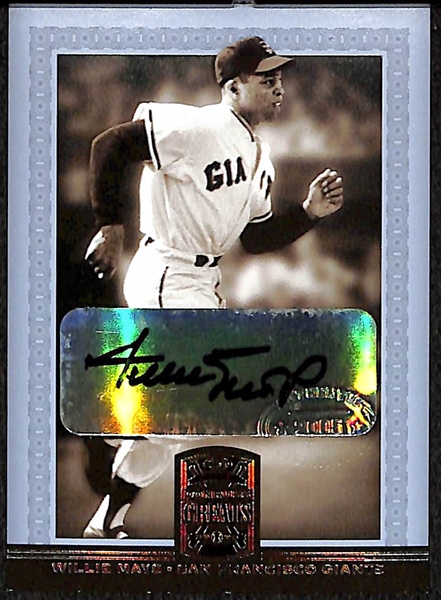 2005 Donruss Greats Willie Mays Certified Auto Card